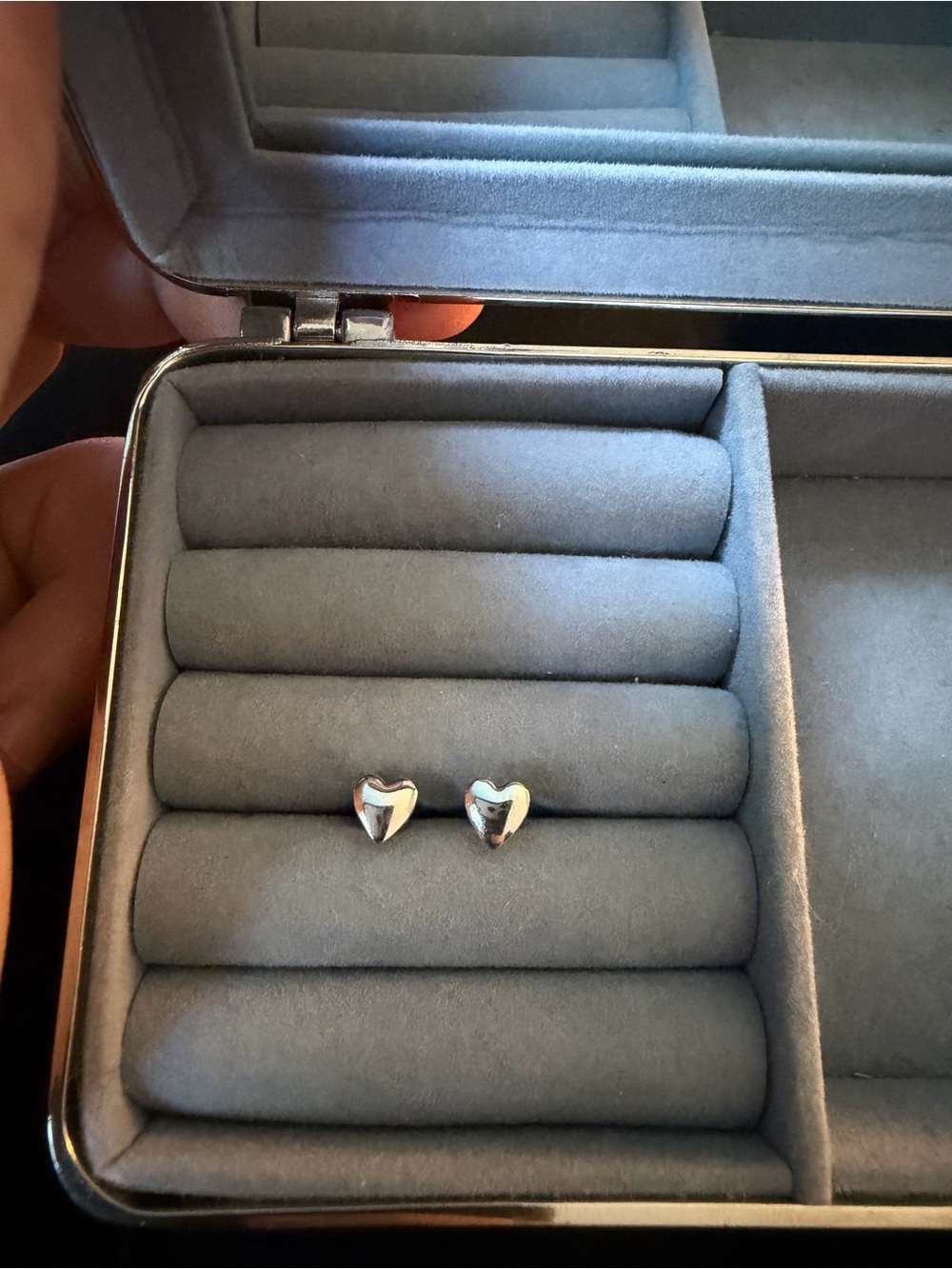 Sterling Silver Heart Stud Earrings - Classic Silver Heart Earrings